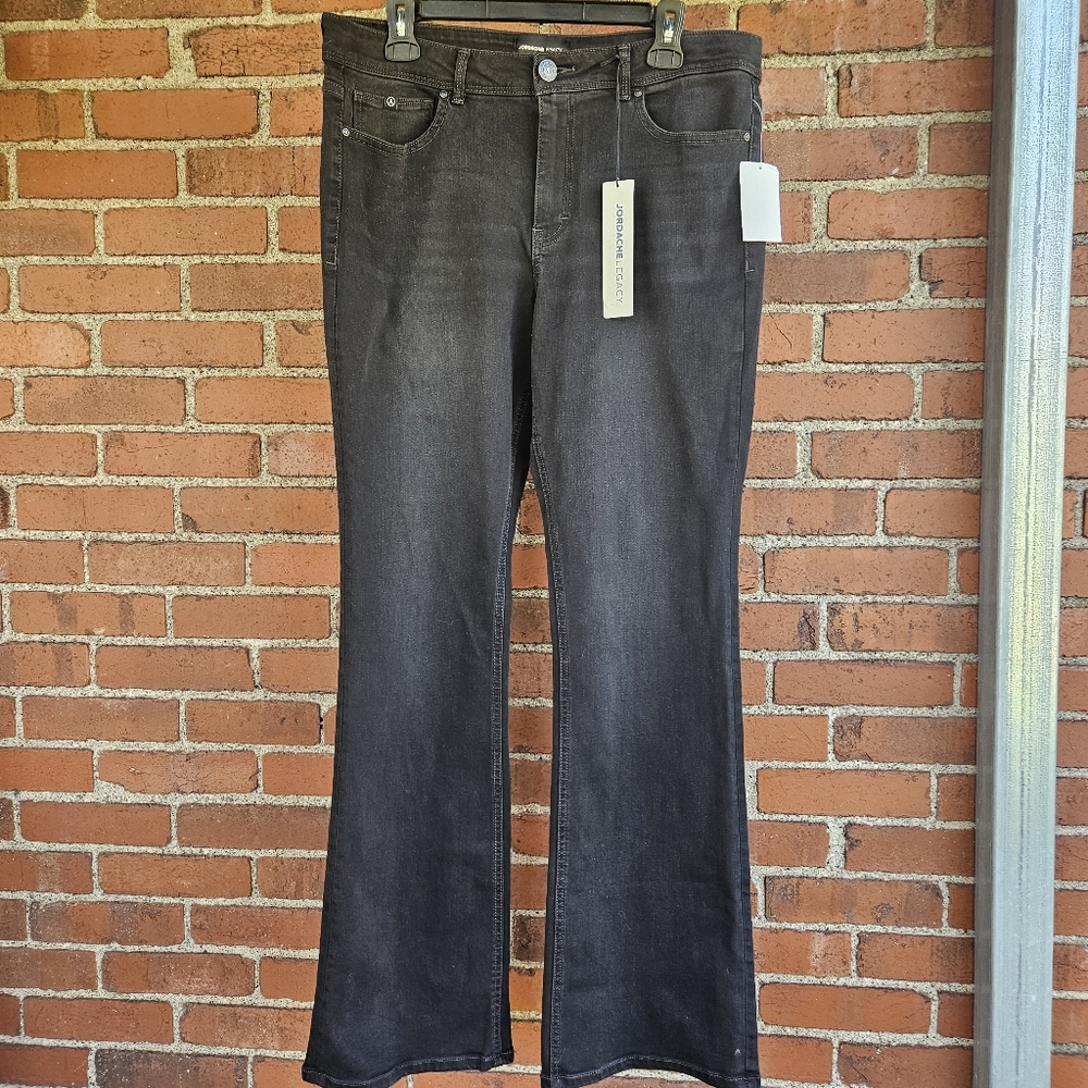 NWT Jordache Legacy Black Wide Leg Jeans - Size 16